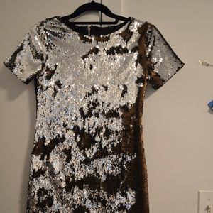 Topshop Metallic Sequin Body-Con Dress